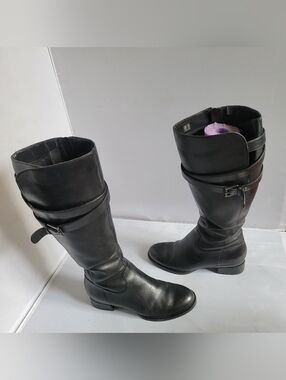 ECCO Z74116* Sullivan Womens Black Leather Boot Size 37 EUR/ 7 US